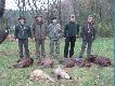 Polowanie w Dzie� �w.Huberta. Na zdj�ciu strzelcy dzik�w : ( od lewej ) kolega �ukasz, Andrzej, Jacek, Micha�, Zbigniew