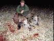 Nocny dublet.Wsplnie polowaem z koleg Wojtkiem "kieretyna" na jego polach.Dziki  uprzejmoci Wojtka strzeliem dwa adne dziki.
Dziekuj Tobie kolego za To polowanie.
Darz Br