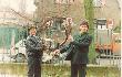 O to polski kandelabr! Pozyskal go Czeslaw Walczak we wrzesniu 1991r. Jest to trzeci wieniec w okregu szczecinskim. Uzyskal 227,46 punktw CIC. Na tym zdjeciu ja z Czeslawem po wycenie.Waga wienca 12,40 kg.