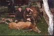 Waldek i ja podczas ukladania pokotu na polowaniu dewizowym  12-12-1999r. Dwa punkty zabraklo do srebnego medalu.