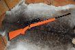 M98 kal.9,3x62 + Kaps 1-4x24 #1
Mauser 98. Bro� zmodyfikowana pod k�tem zbior�wek. Skr�cona lufa do 51cm, osada Hogue w kolorze pomara�czowym, luneta Kaps 1,1-4x20 u�ywana zamiennie z kolimatorem Burris Fast Fire.